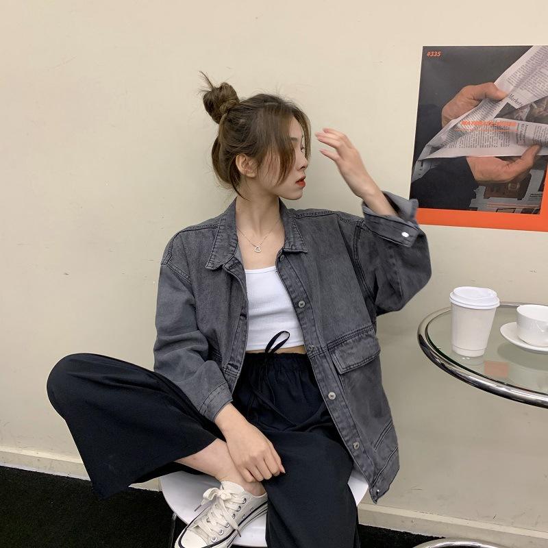 Denim Jacket Women's Spring and Autumn Loose All-match Student Jacket Jacket Retro Trend