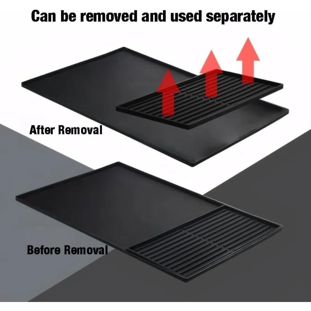 Силиконовый коврик для кофейного бара с приподнятым краем, защитник столешницы, подходит для эспрессо-машины и посудомоечной машины, легко чистится и многоразовый