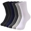 6Pairs Men Socks Cotton Breathable Black White Business Spring Summer for Male Sock Plus Size EU40-47