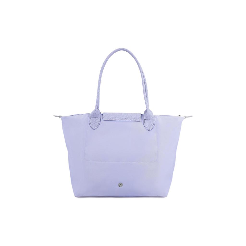 Longchamp Le Pliage Green Сумка-тоут из холста и кожи с застежкой-кнопкой и молнией Женские сумки-тоут Небесно-голубой 2605919P79