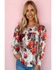 Retro Floral Long Sleeve Blouse