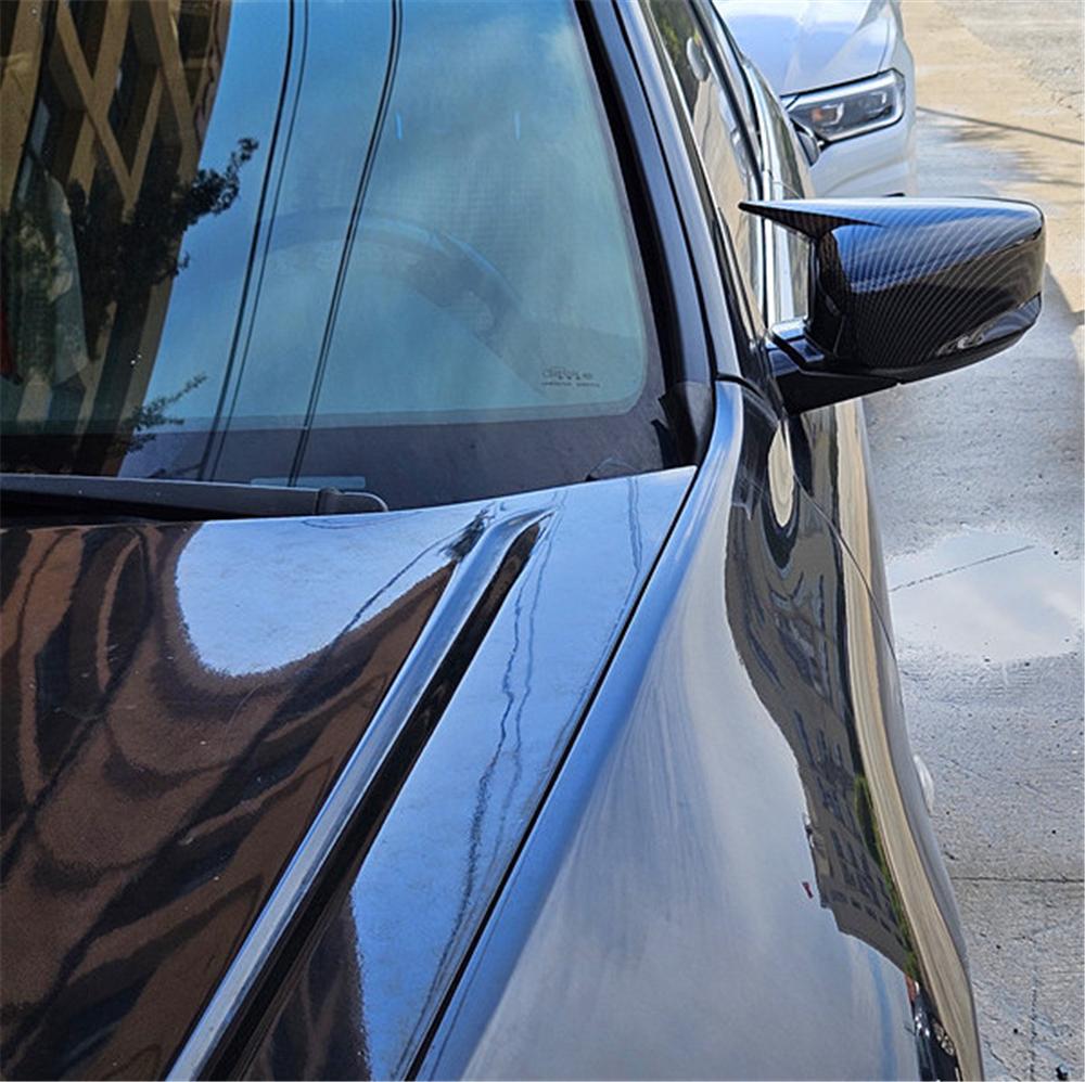 Carbon Fiber Look OX Horn Rear View Side Mirror Cover For Honda Accord 2008-2013