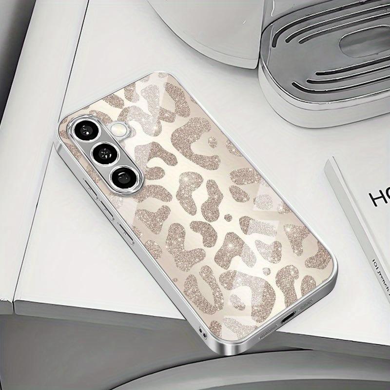 Стеклянный чехол для телефона с золотым леопардовым принтом для Samsung galaxy S26 S25 S24 S23 S22 S21 S20 FE Ultra Plus 5G противоударная задняя крышка