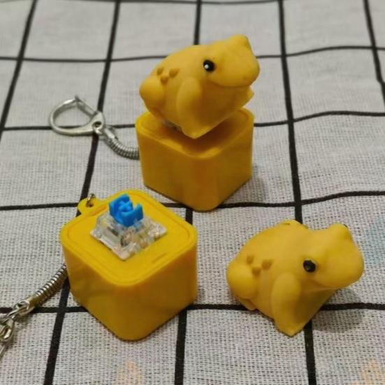 Игрушка-антистресс Лягушка Квакающая Непоседа Брелок Перезаряжаемый Лягушка Кликер с Реалистичными Звуками Портативная Игрушка для Снятия Стресса