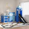VidaXL Bunk Bed Without Mattress with Slide and Curtains 90x200 Cm 3284192