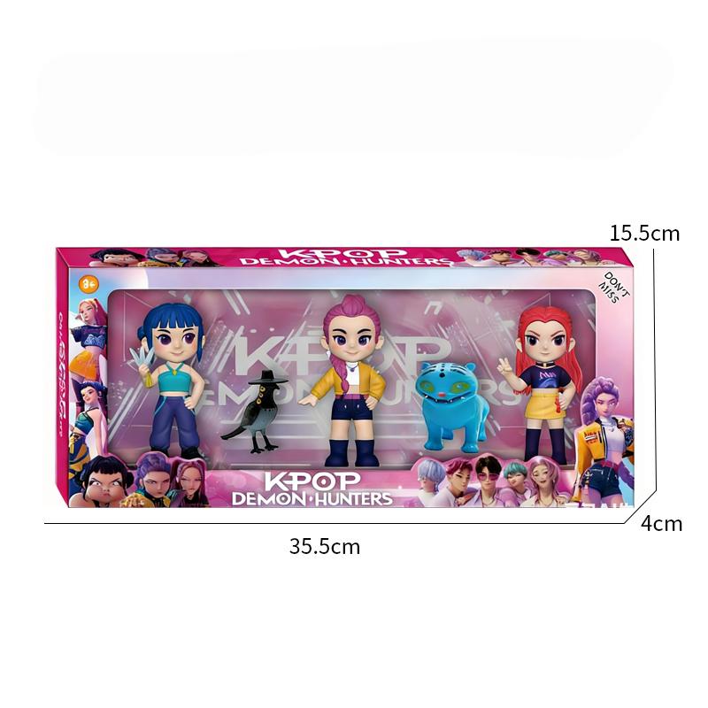 Cute Toys Kpops Demon Hunters Figure Rumi Zoe Mira Anime Polyvinyl Chloride Character Collection Desktop Trinkets Childrens Gift