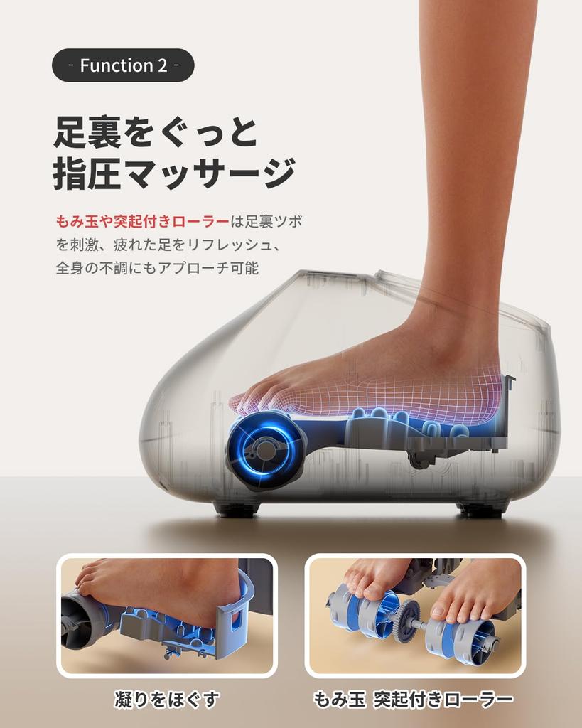 RENPHO 3D Foot Massager Foot Care Foot Sole Massage Machine 3 Levels of Massage 3 Levels of Air Equipped with Warming Air Shiatsu Managed Medical