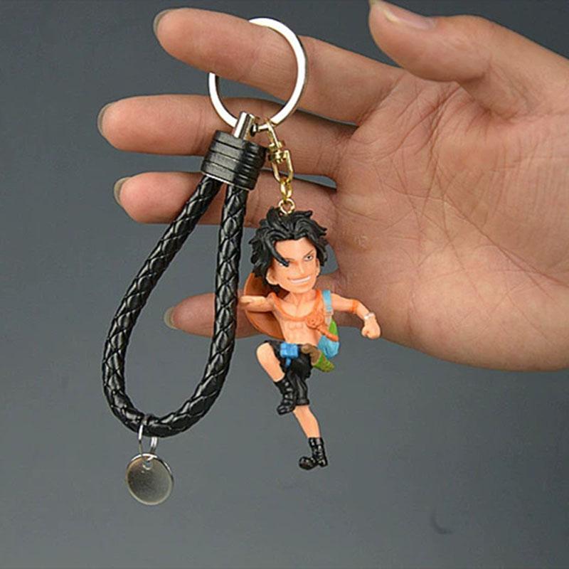 Модель One Piece Мультяшный Брелок Ророноа Зоро Обезьяна Д. Луффи Мультяшные Игрушки Украшение Брелок для Сумки Брелок для Ключей Автомобиля Подарки на День Рождения