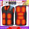 Unisex Ten-Zone USB Heated V-Neck Vest, Down Cotton Electric Heating Jacket