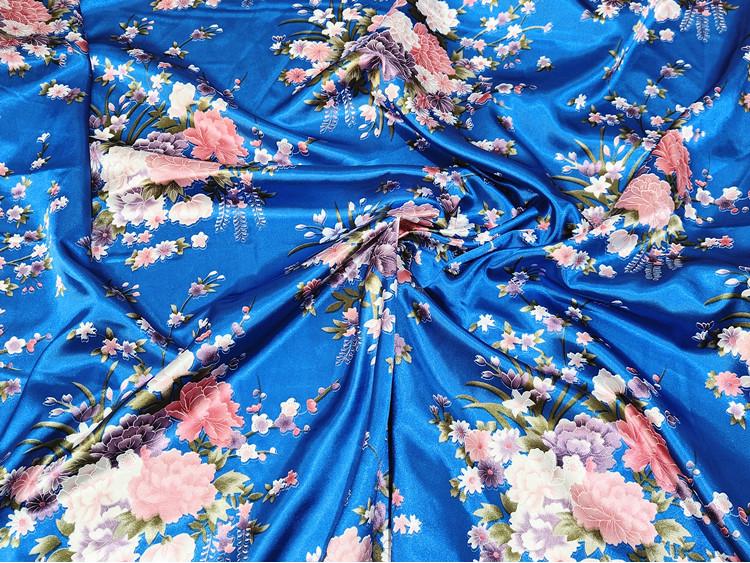 «Ткань ципао с принтом из атласного шелка и лента для головного убора»