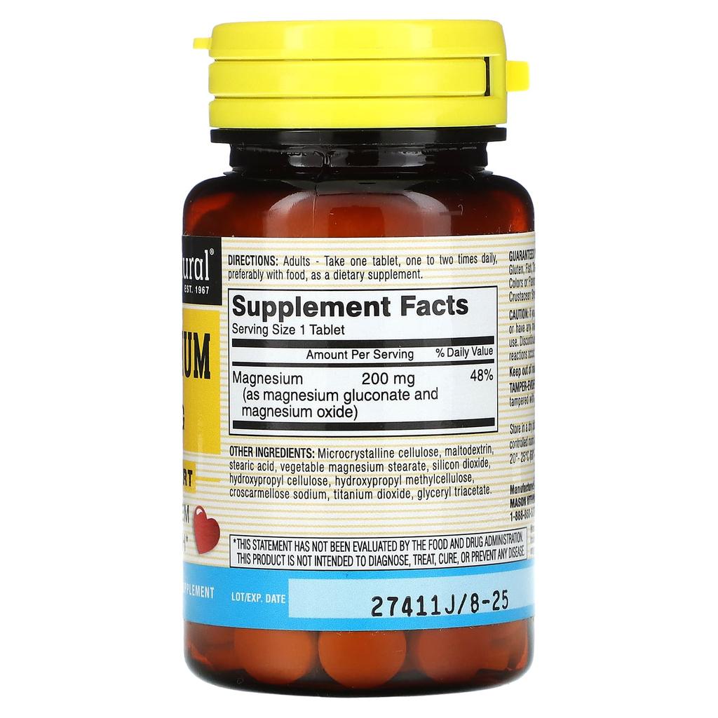 Magnesium, 200Mg, 100 Tablets