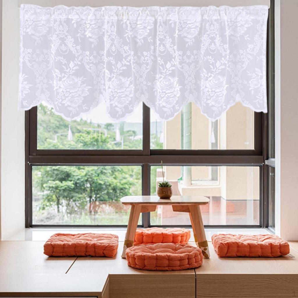 Утепленный оконный ламбрекен с карманом для штанги для спальни и кухни