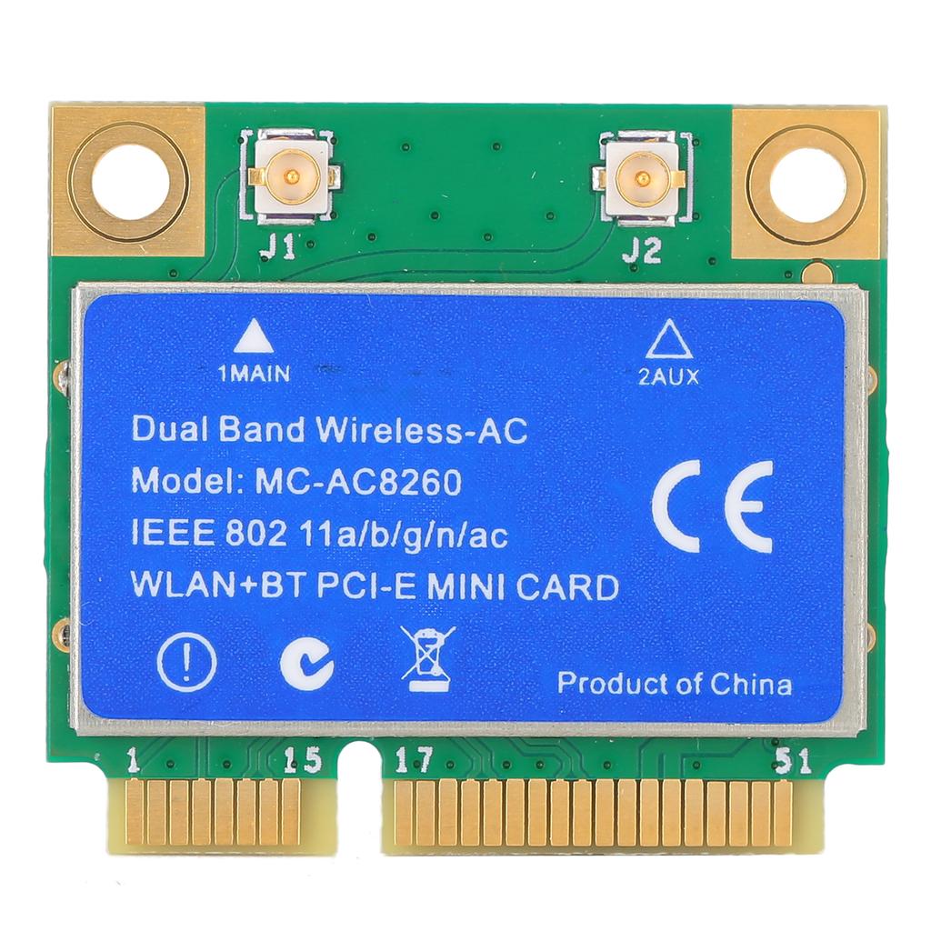 Карта MINI PCIE 1200M Двухдиапазонная 2,4 ГГц/5 ГГц Беспроводная сетевая карта 8260 WLAN+BT 2в1 MC8260