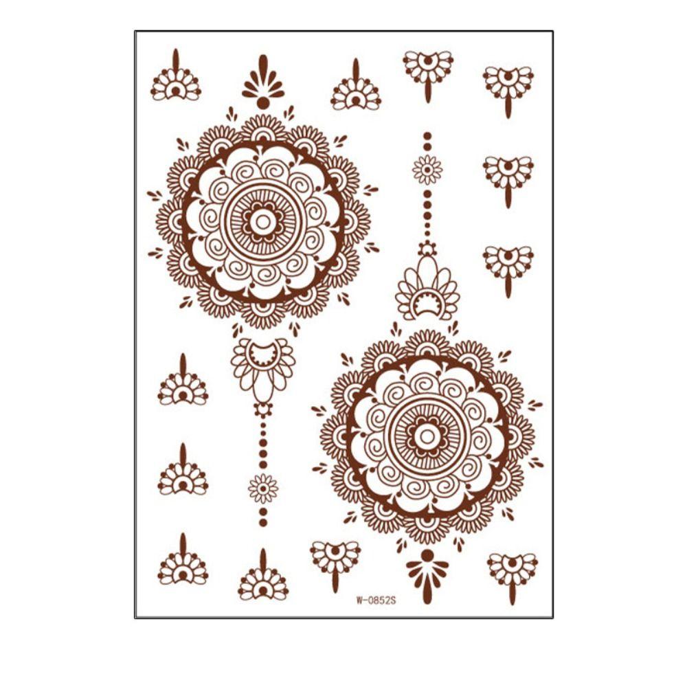 Wedding Tool Body Art Sticker Henna Tattoo Stickers Water Transfer Decals Temporary Tattoo