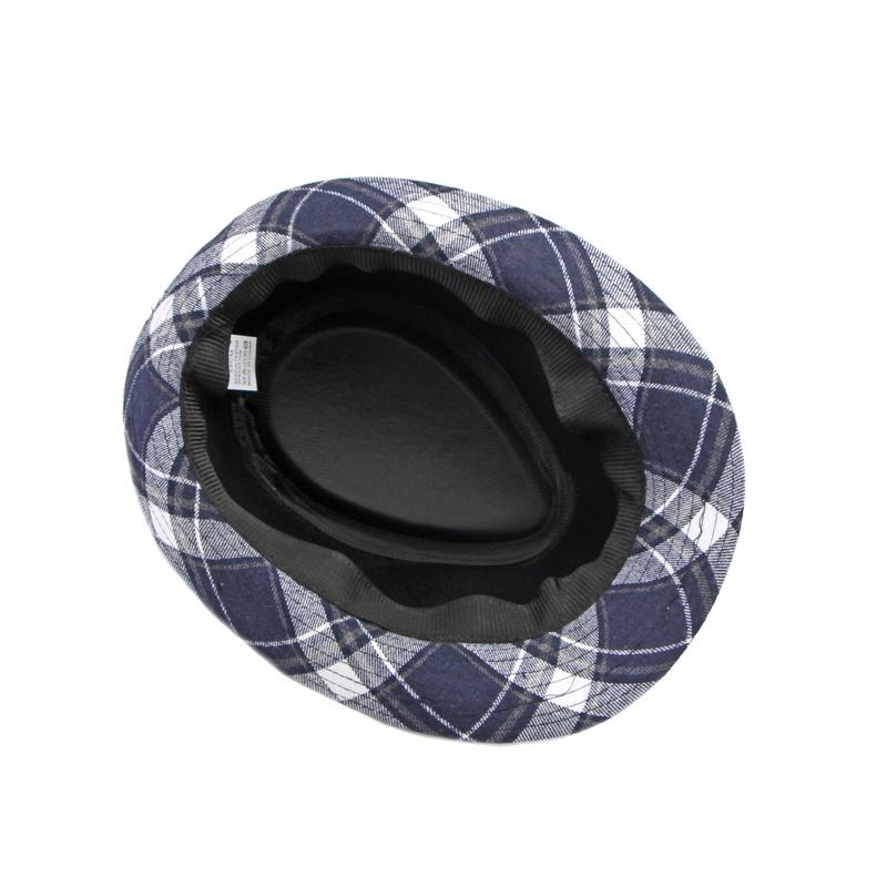 Клетчатая джазовая шляпа для мужчин, весна-лето, классическая клетчатая шляпа для женщин, британская винтажная панама, шляпа-федора, шляпа джентльмена, кепка с солнцезащитным козырьком
