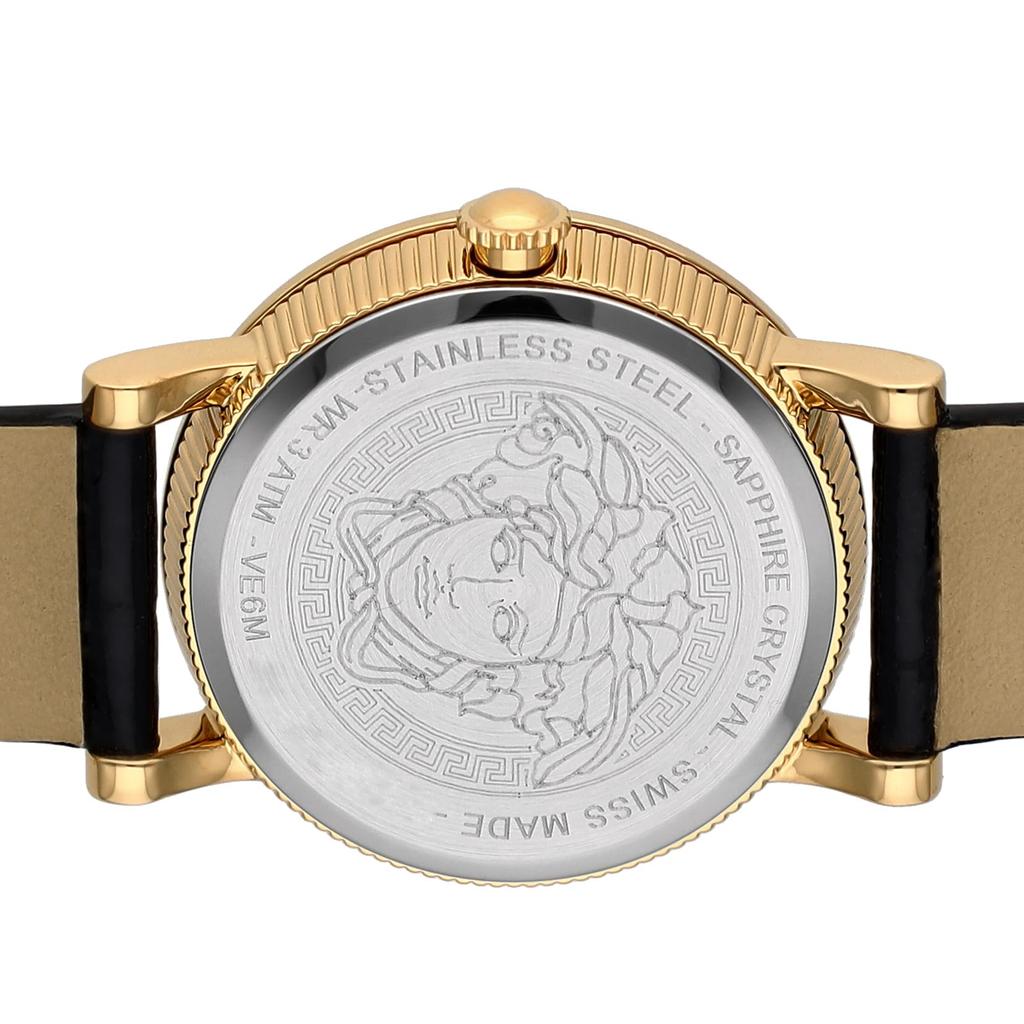 Часы STUD ICON с черным циферблатом, кварцевые, повседневные, водонепроницаемые, сапфировое стекло 28 мм, VE6M00222, черные [Versace] женские [Товар]