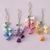 Bell Orchid Crochet Flowers Pendant Car Mirror Pendant Bag Decor Artificial Flowers Decoration Gift