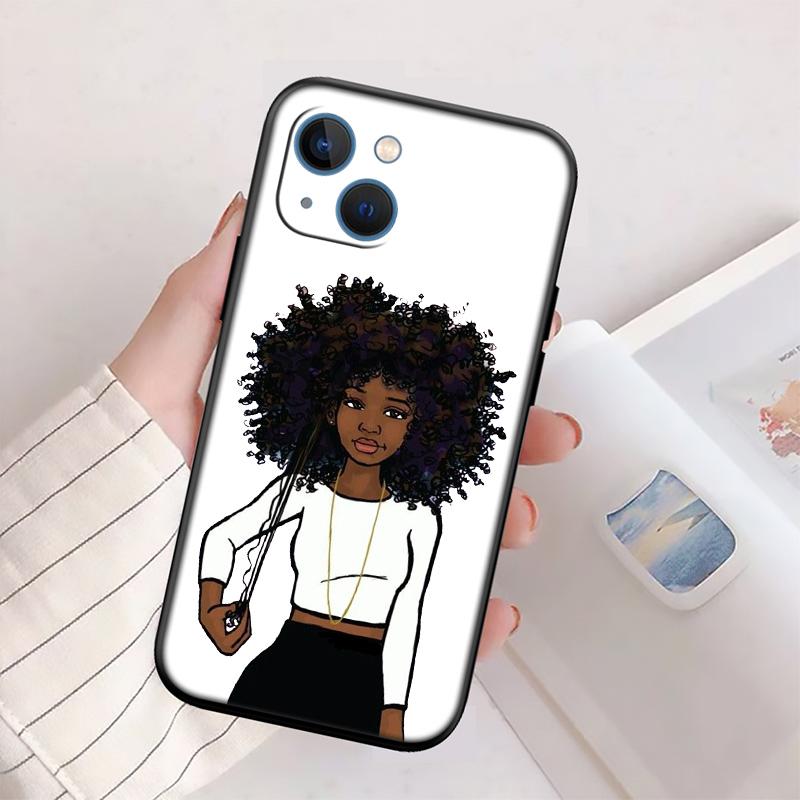 BH34 Melanin Black People Afro Girls New High-End Shell Phone Case for Redmi Note 13 14 Pro+ Plus A3 A3X 13X 13C 13R 14S 14C 14R