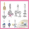Copper Pink Angel Girl Blue Wizard Western Cowboy Charms Beads Pendant For Original Bracelet Woman Girl Jewelry