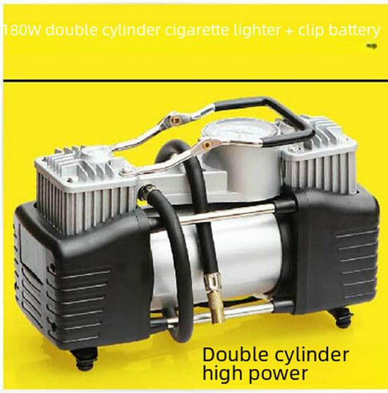 Портативный двухцилиндровый воздушный насос для транспортных средств 12 В/24 В