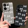 Мягкий чехол из ТПУ с принтом банта и текстурой из кожи для Xiaomi 13T Pro Poco X7 X6 M6 Pro Redmi Note 14 Pro 13 12 11, матовый тонкий противоударный чехол для телефона