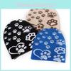 Winter Knit Hat With Paw Print Design For Casual Outdoor Wear And Cold Weather Protection
