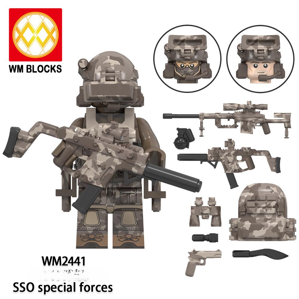 Мини-фигурки спецназа, морские котики, современные солдаты, SWAT KSK SSO, кирпичи, строительные блоки, игрушки для детей WM6147