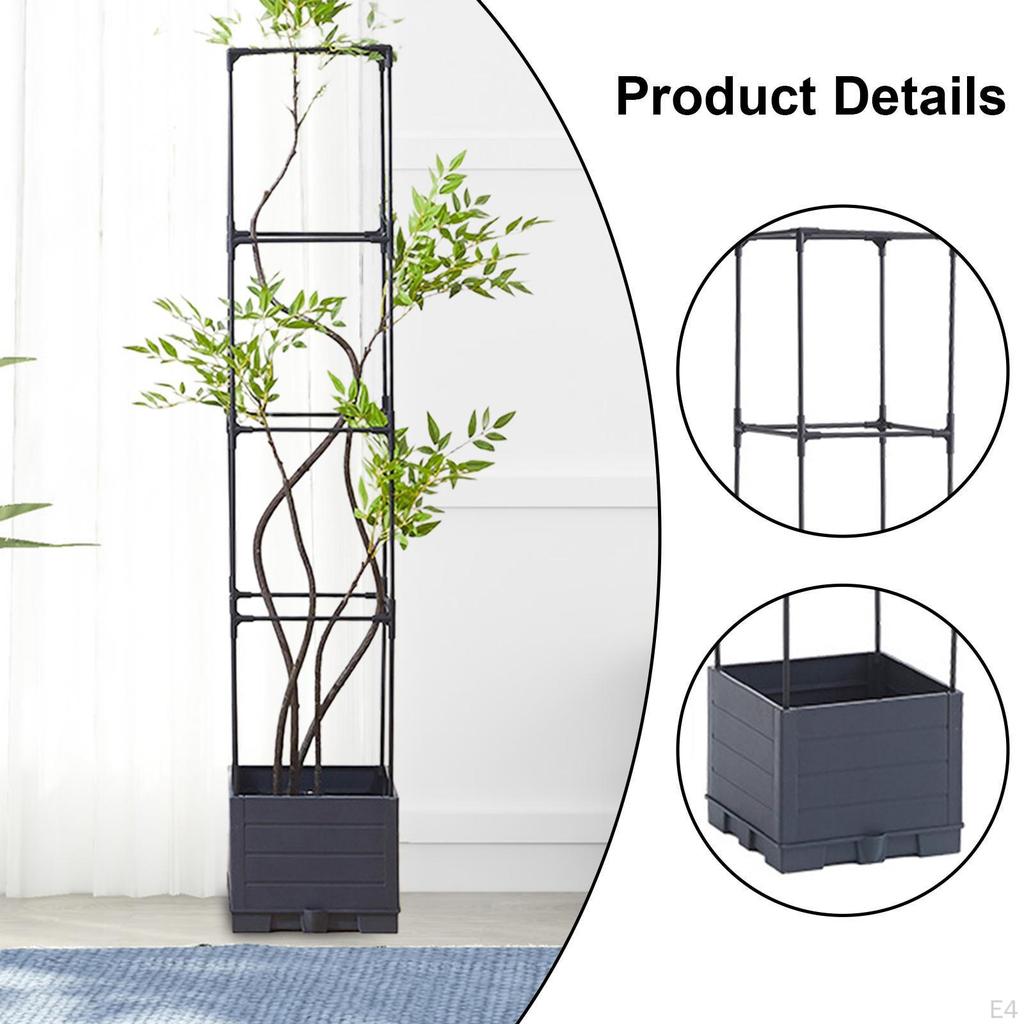 Ящик для рассады с решетчатым цветочным горшком, практичный цветочный горшок, томатная клетка, приподнятая грядка для вьющихся растений