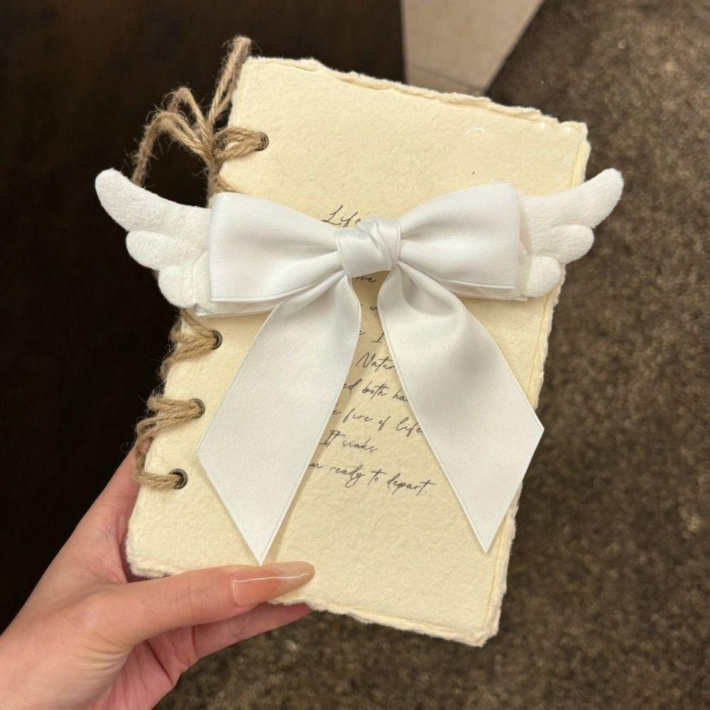 Creative Satin Bow Hairpin Y2K Hair Barrettes Sweet Cool Angel Wing Hair Clip Daily