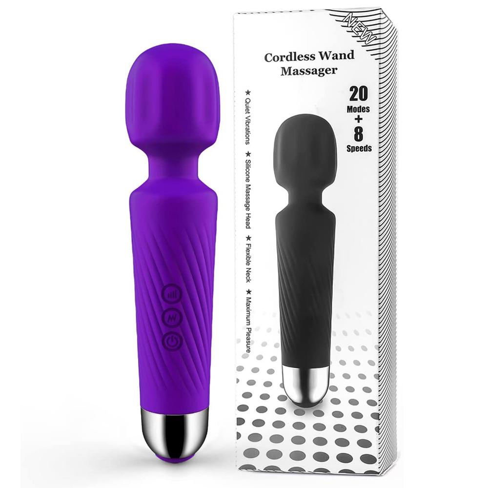 Беспроводной массажер-палочка, 8 скоростей и 20 режимов, ручной персональный массажер для шеи, плеч, для снятия мышечного напряжения, снятия стресса, здравоохранения