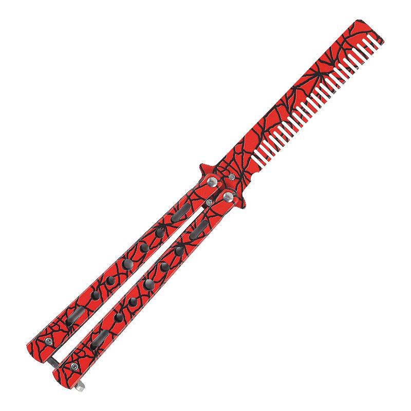Stainless Steel Unsharpened Butterfly Practice Comb - Outdoor Training Butterfly Knife