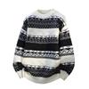 Men's Crewneck Knit Sweater Loose Fit Lightweight Sweaters for Men Casual Twist Textured Patterned Cable Knitted Pullover Sweaters for Christmas