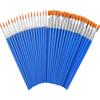 60 Pcs Paint Brushes, Round Flat Small Brushes, Two Styles for Detail Painting Graffiti