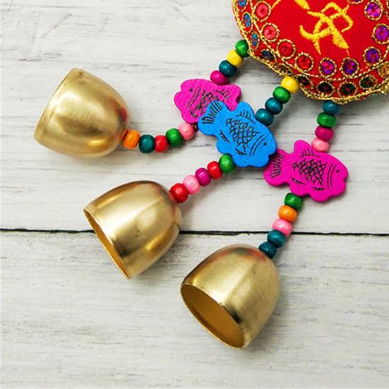 Подвеска для автомобиля в китайском стиле с милым саше и колокольчиком, с несколькими узорами, в виде рыбки, металлическая, для фестиваля лодок-драконов