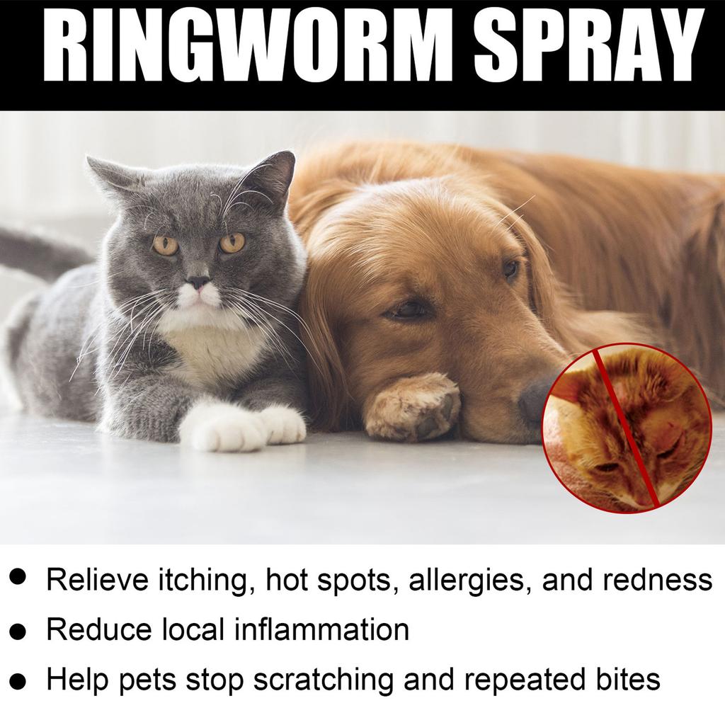30 мл спрей для ухода за кожей домашних животных, кошачий стригущий лишай, дерматит, экзема, удаление зуда у кошек, спрей