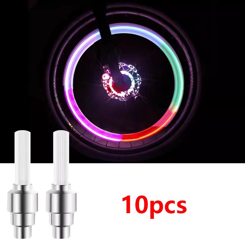 Светодиодный фонарь для вентиля велосипеда, неоновый фонарь для спиц велосипеда, фонарь для вентиля шины велосипеда, предупреждающий фонарь для ночной езды Аксессуары для велосипеда