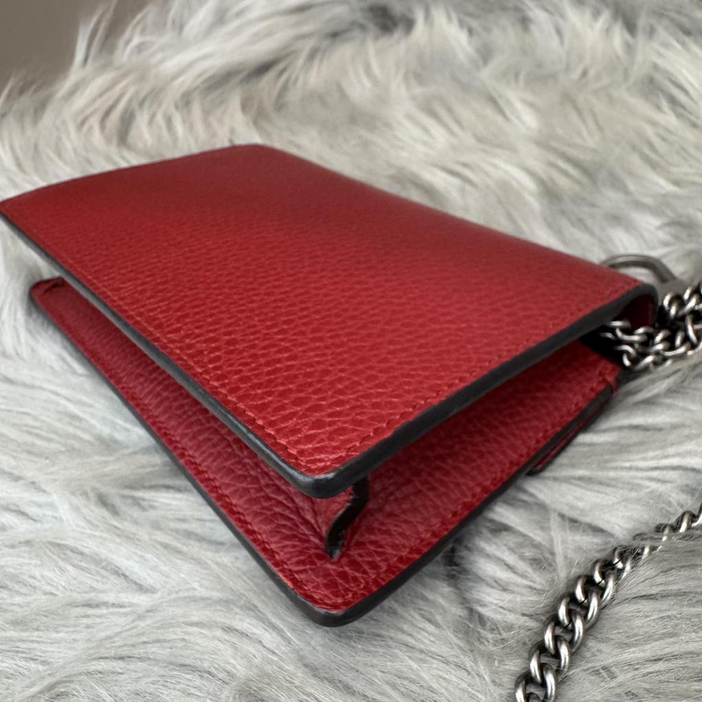 [Pre-Owned] Dionysus Tiger Head Buckle Chain Leather Crossbody Shoulder Bag - Excellent #85FSWN