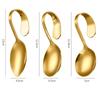 Rustproof Curved Handle Spoon Comfortable Grip Serving Spoons Dessert Spoons  Baby
