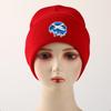Scotland Flag Lip Print Knitted Hat Beanie, Patriotic Man Cap Slouchy Candy Color Solid Color Pompom Beanies Knit Cap Beanie