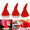 Electric Christmas Hat Plush Singing Dancing Santa Hat Funny Light Up Swing Velvet Hat for Xmas New Year Party Supplies
