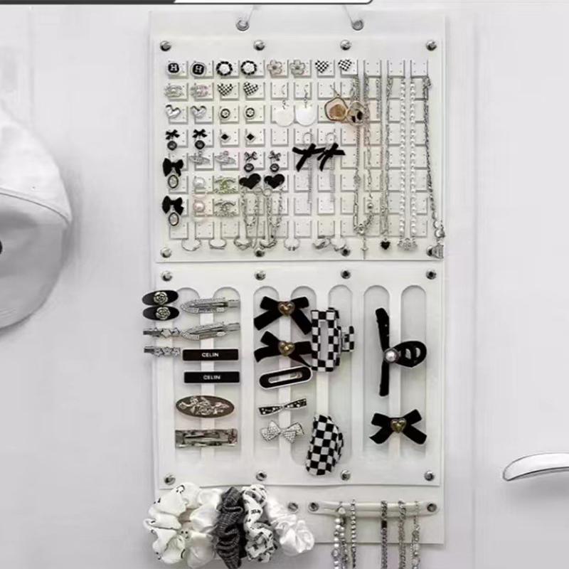 Большая вместимость зажим для волос держатель для повязки на голову настенный держатель для сережек ожерелье вешалка для хранения экономящий место органайзер настенный декор