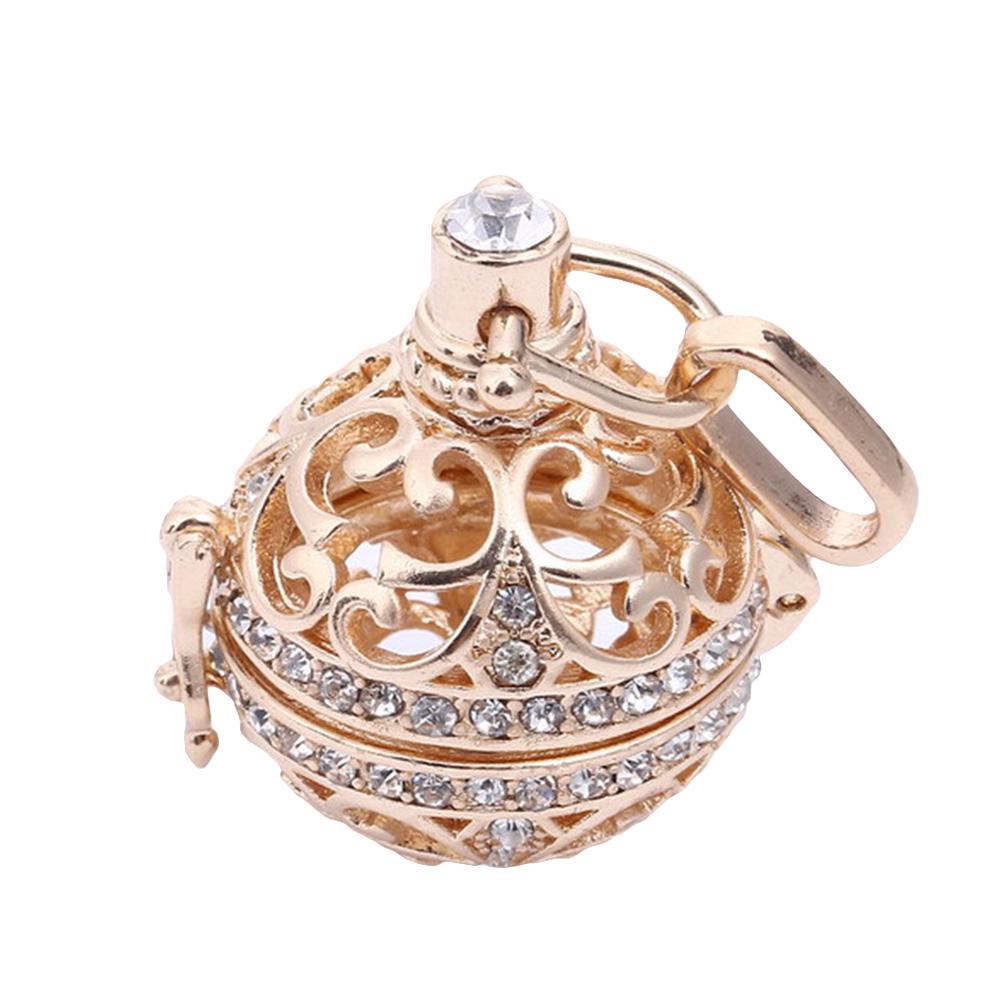 ОЖЕРЕЛЬЕ BLUELANS, чудесный кубический циркониевый колокольчик, гармонирующий шар, женский цветочный медальон, резной ретро-колокольчик, призывающий ангелов, ожерелье для женщин, подарок