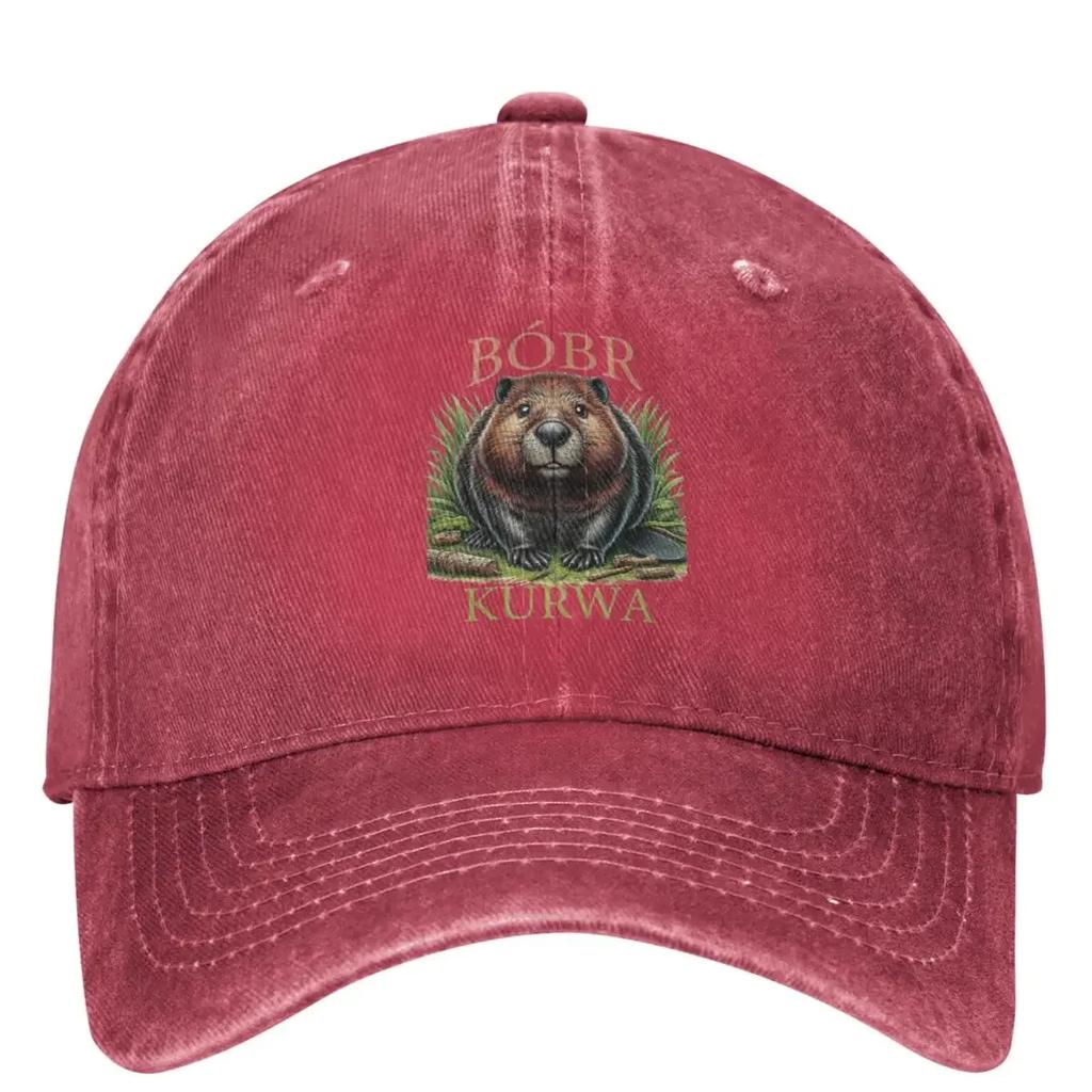 Бейсбольная кепка Bobr Kurwa Bober Beaver Bobr Unisex-Teens Custom DIY Hip Hop Hats Весенняя мода Спорт на открытом воздухе Бейсбольные кепки