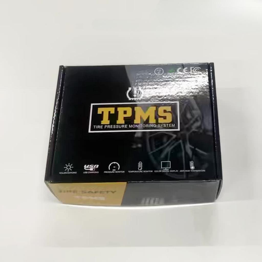 Solar Car TPMS with Digital Display and Real-Time Tire Pressure Alerts