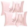 Set of 2 Silk Reduces Gentle On Sensitive WGWJM Synthetic Glossy Suitable for All High 43x63cm Pillowcases, Double-Sided Texture, Friction, Skin,