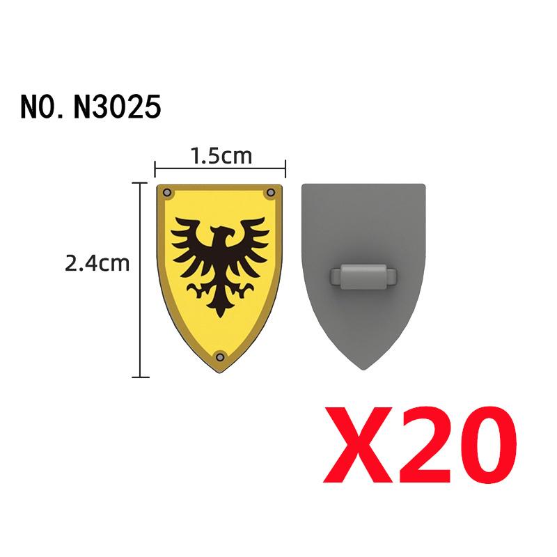 Medieval Castle Green Dragon Knight Building Blocks Figure Accessory Shield Vest Warhorse Cape Orc Flag Mount Wolf Toy Gift D123