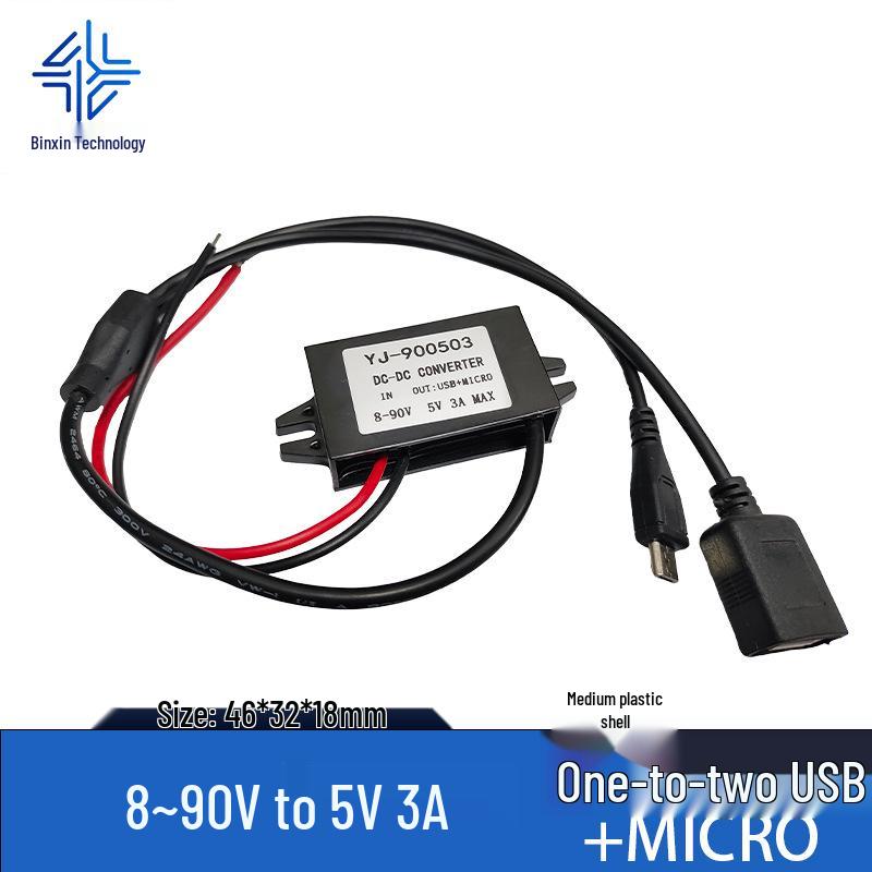 DC Понижающий модуль 8-90В на 5В 3А/5А - Автомобильный USB Понижающий Преобразователь Питания