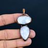 Rainbow Moonstone Pendant Gemstone Jewelry, Copper Electroformed Pendant, Handmade Beautiful Jewelry Pendant