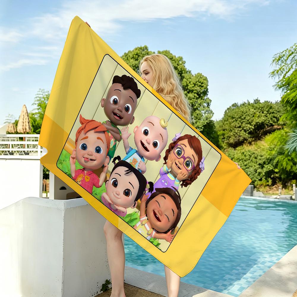 Cartoon TV c-CoComelons Towel Drying Bath Towel Applicable To Light Swimming Camping Yoga Beach Out