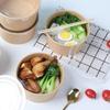 Kraft Paper Takeaway Bowls with Lids, 1000ml (50 Sets)